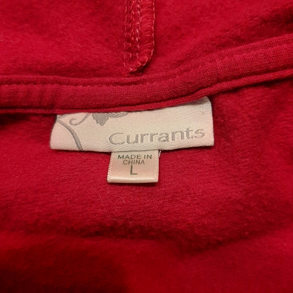 Currants Red Sweatshirt Size Large - Picture 2 of 12
